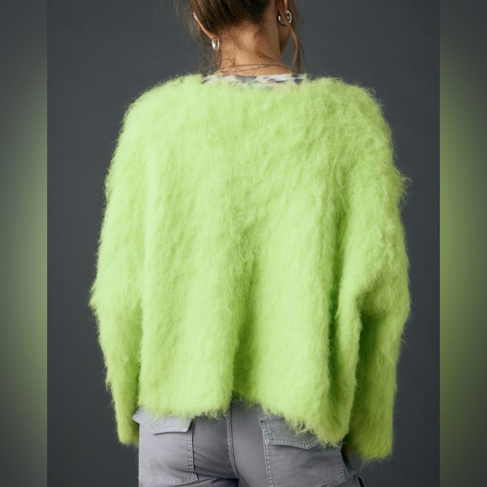 URBAN OUTFITTERS BDG Bailey brushed knit oversized pullover sweater - Lime - Picture 3 of 6